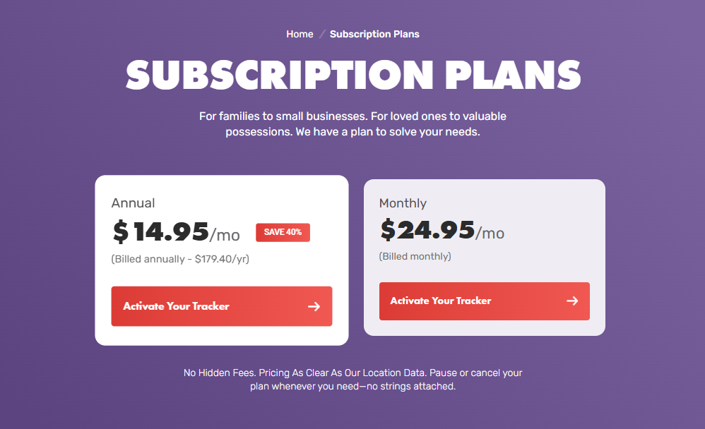 Image providing detail on subscription costs. $14.95 per month if billed annually or $24.95 per month if billed monthly.